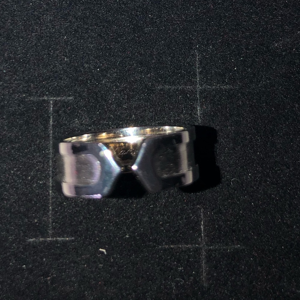 Luxury Christmas gift 💋18 K Cartier C De white gold ring💋